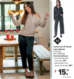 Carrefour Lurex trui of hemd voor dames aanbieding