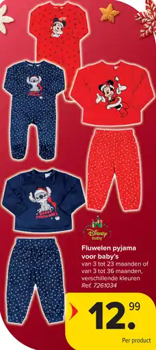 Carrefour Fluwelen pyjama voor baby's aanbieding