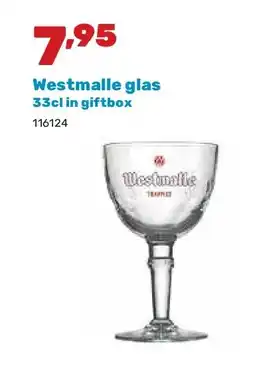 Happyland Westmalle glas 33cl in giftbox aanbieding