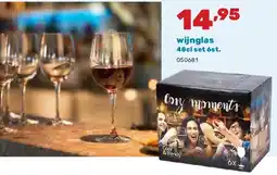 Happyland wijnglas 48cl set 6st aanbieding