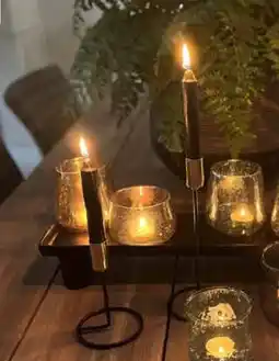 Happyland Kandelaar ijzer h23.50cm zwart aanbieding