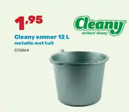 Happyland Cleany emmer 12 L metallic met tuit aanbieding