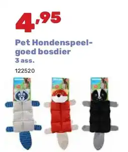 Happyland Pet Hondenspeelgoed bosdier 3 ass aanbieding