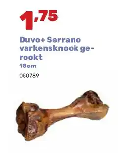 Happyland Duvo+ Serrano varkensknook gerookt 18cm aanbieding