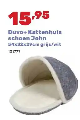 Happyland Duvo+ Kattenhuis schoen John 54x32x29cm grijs/wit aanbieding