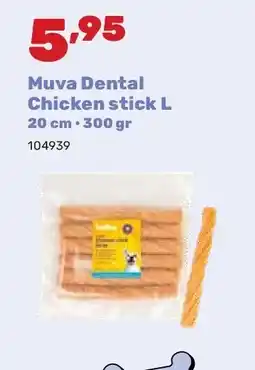 Happyland Muva Dental Chicken stick L 20 cm • 300 gr aanbieding