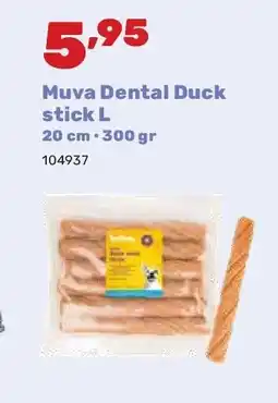Happyland Muva Dental Duck stick L 20 cm • 300 gr aanbieding