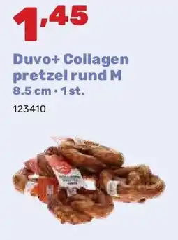 Happyland Duvo+ Collagen pretzel rund M 8.5 cm • 1 st aanbieding