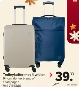 Carrefour Trolleykoffer met 4 wielen aanbieding