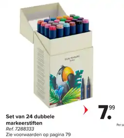 Carrefour Set van 24 dubbele markeerstiften aanbieding