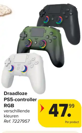 Carrefour Draadloze PS5-controller RGB aanbieding