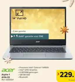 Carrefour Acer Aspire 1 A114-33 aanbieding