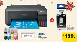 Carrefour Epson Printer EcoTank ET-1810 + Inktfles EcoTank 104 aanbieding