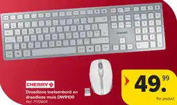 Carrefour Cherry Draadloos toetsenbord en draadloze muis DW9100 aanbieding
