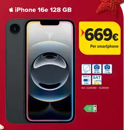 Carrefour iPhone 16e 128 GB aanbieding