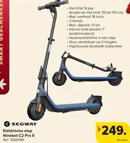 Carrefour Segway Elektrische step Ninebot C2 Pro E aanbieding