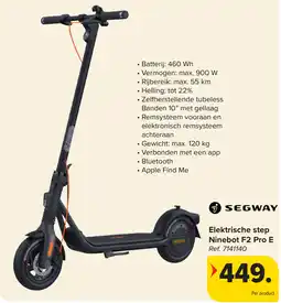 Carrefour Segway Elektrische step Ninebot F2 Pro E aanbieding
