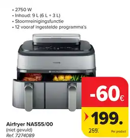 Carrefour Philips Airfryer NA555/00 aanbieding