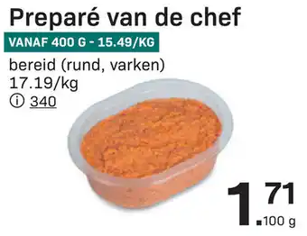 Preparé van de chef