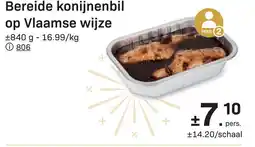 Bon Ap Bereide konijnenbil op Vlaamse wijze aanbieding