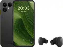Coolblue Fairphone 6 256GB Zwart 5G + Fairphone Fairbuds True Wireless Earbuds Zwart aanbieding