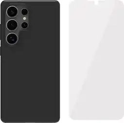 Coolblue BlueBuilt Samsung Galaxy S25 Ultra Back Cover Noir + BlueBuilt Protège-écran Verre aanbieding