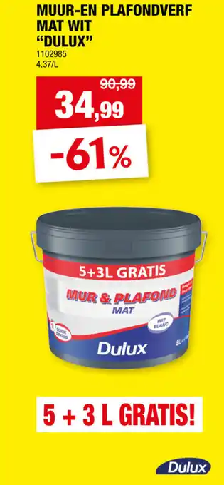 Dulux muur-en plafondverf mat wit