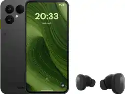 Coolblue Fairphone 6 256Go Noir 5G + Fairphone Fairbuds True Wireless Earbuds Noir aanbieding
