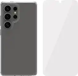 Coolblue BlueBuilt Samsung Galaxy S25 Ultra Back Cover Transparent + BlueBuilt Protège-écran Verre aanbieding