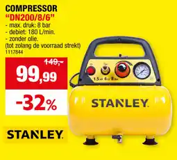 Hubo Stanley compressor DN200/8/6 aanbieding
