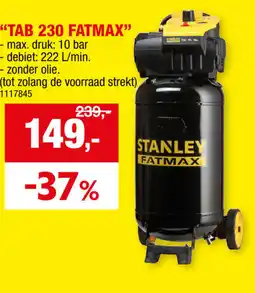 Hubo Stanley Compressor TAB 230 FATMAX aanbieding