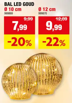 Hubo Bal led goud aanbieding