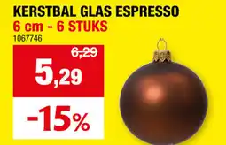 Hubo Kerstbal glas espresso aanbieding