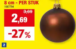 Hubo Kerstbal glas espresso aanbieding