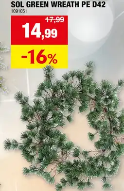 Hubo Sol green wreath PE D42 aanbieding