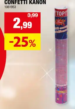 Hubo Confetti kanon aanbieding