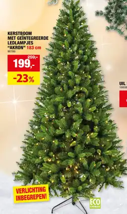 Hubo Kerstboom met geïntegreerde ledlampjes akron aanbieding