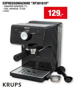 Hubo Krups expressomachine XP381810 aanbieding