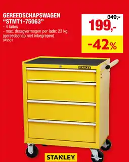 Hubo Stanley gereedschapswagen STMT1-75063 aanbieding