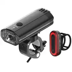 Decathlon 1200 Lumen en 100 Lumen fietsverlichtingsset - LED Fietslampen USB oplaadbaar aanbieding