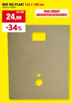 Hubo MDF WC-PLAAT aanbieding