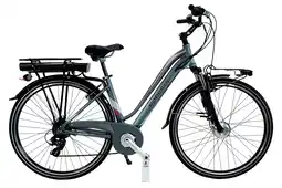 Decathlon Elektrische fiets AURA Canellini Citybike Dame Aluminium Grijs aanbieding
