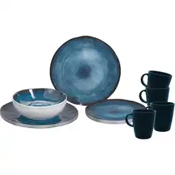 Decathlon Camping Servies Set Breeze Borden Kopjes Melamine 16st aanbieding