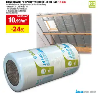 Hubo Dakisolatie exper” voor hellend dak 18 cm aanbieding