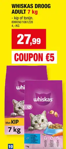Hubo Whiskas droog adult aanbieding