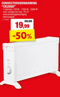 Hubo Eurom convectorverwarming CK2000 aanbieding