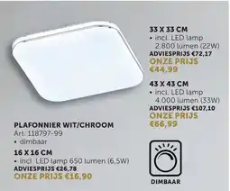 Zelfbouwmarkt Plafonnier wit/chroom aanbieding