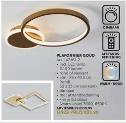 Zelfbouwmarkt Plafonnier goud aanbieding