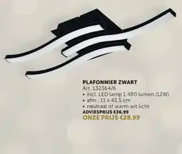 Zelfbouwmarkt Plafonnier zwart aanbieding
