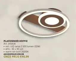 Zelfbouwmarkt Plafonnier koffie art. 141818 aanbieding